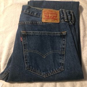 Levis Men’s 505 34 Waist 30 Length Regular Fit Red Tag Jeans